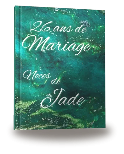 Couverture du livre « 26 ans de Mariage — Noces de Jade »