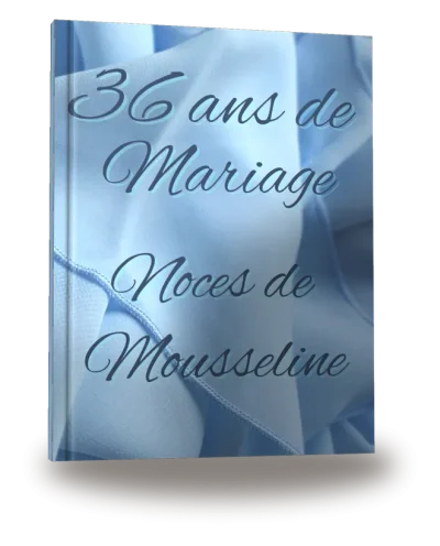 Couverture du livre « 36 ans de Mariage — Noces de Mousseline »