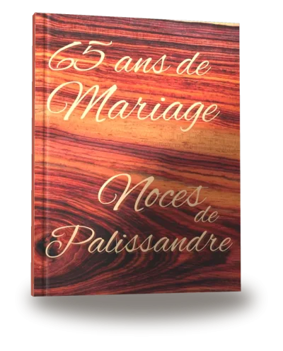 Couverture du livre « 65 ans de Mariage — Noces de Palissandre »
