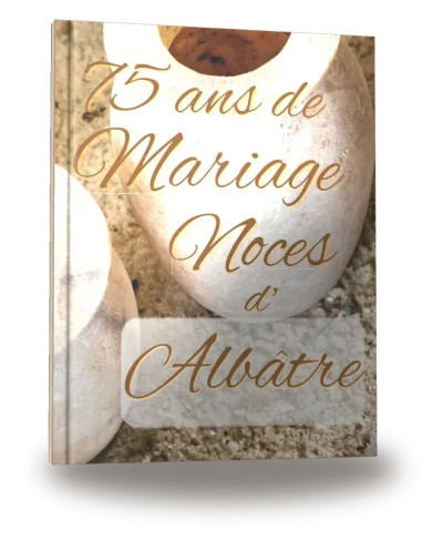 Portada del libro «75 ans de Mariage — Noces d’Albâtre»
