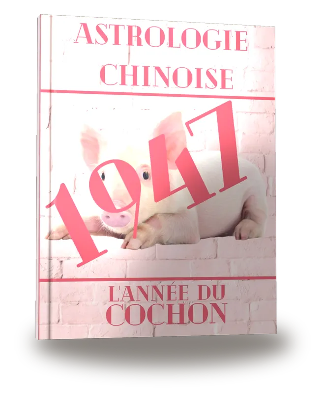 Portada del libro «Carnet de notes — Astrologie chinoise 1947, année du Cochon»