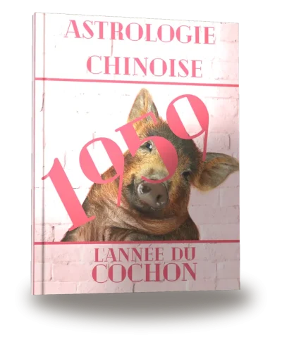 Couverture du livre « Carnet de notes — Astrologie chinoise 1959, année du Cochon »