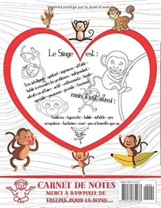 Aperçu du livre « Carnet de notes — Astrologie chinoise 1980, année du Singe »