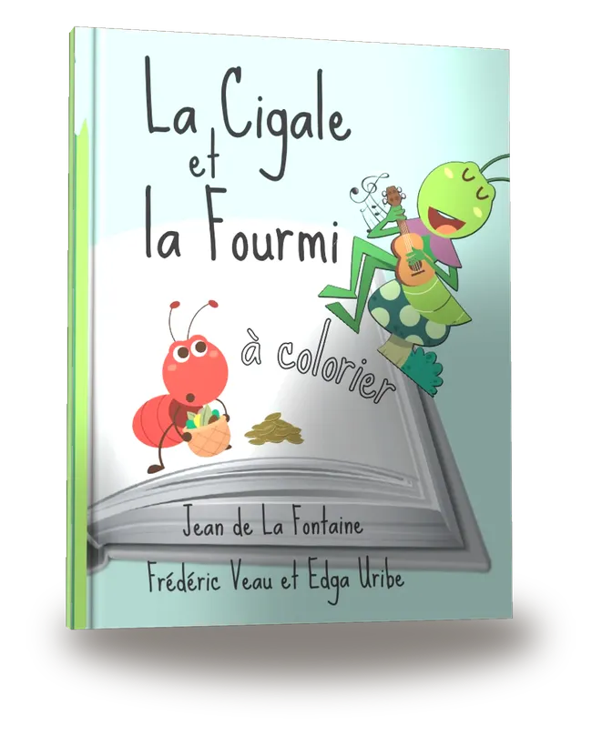 La Cigale et la Fourmi à colorier
