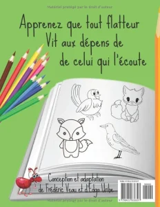 Aperçu intérieur de « Le Corbeau et le Renard à colorier » — page 3