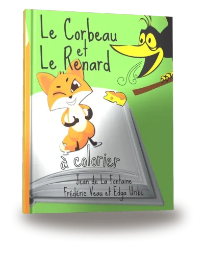 Portada del libro «Le Corbeau et le Renard à colorier»