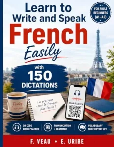 Aperçu intérieur de « Learn to Write and Speak French Easily for Adult Beginners (A1–A2) with 150 Dictations » — page 2