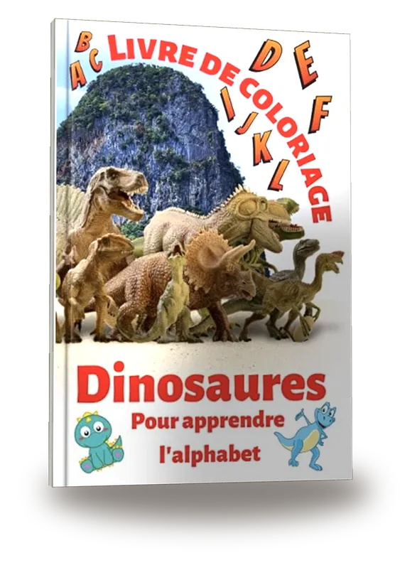 Livre de coloriage dinosaures pour apprendre l’alphabet